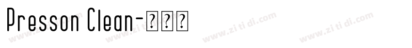 Presson Clean字体转换